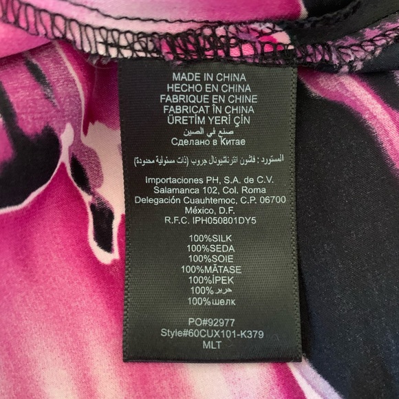 bebe 100% silk One-Shoulder top with sash. XS - Picture 5 of 8